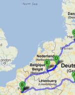 Tour map with location details